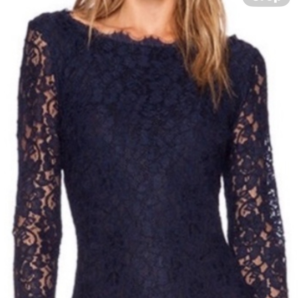 Plum lace Diana von Furstenberg dress